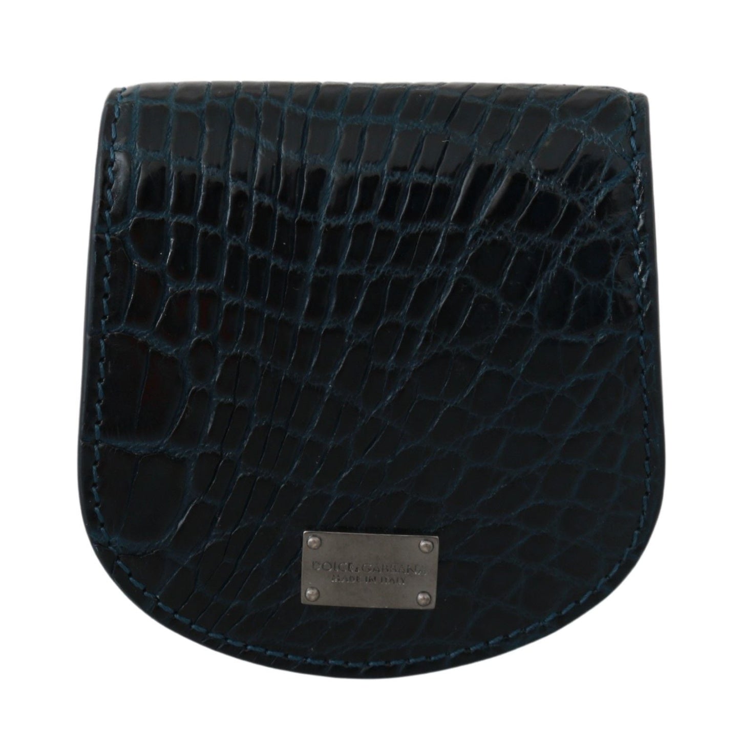 Dolce & Gabbana Exquisite Dark Blue Coin Case Wallet - Sandy Store ByNet