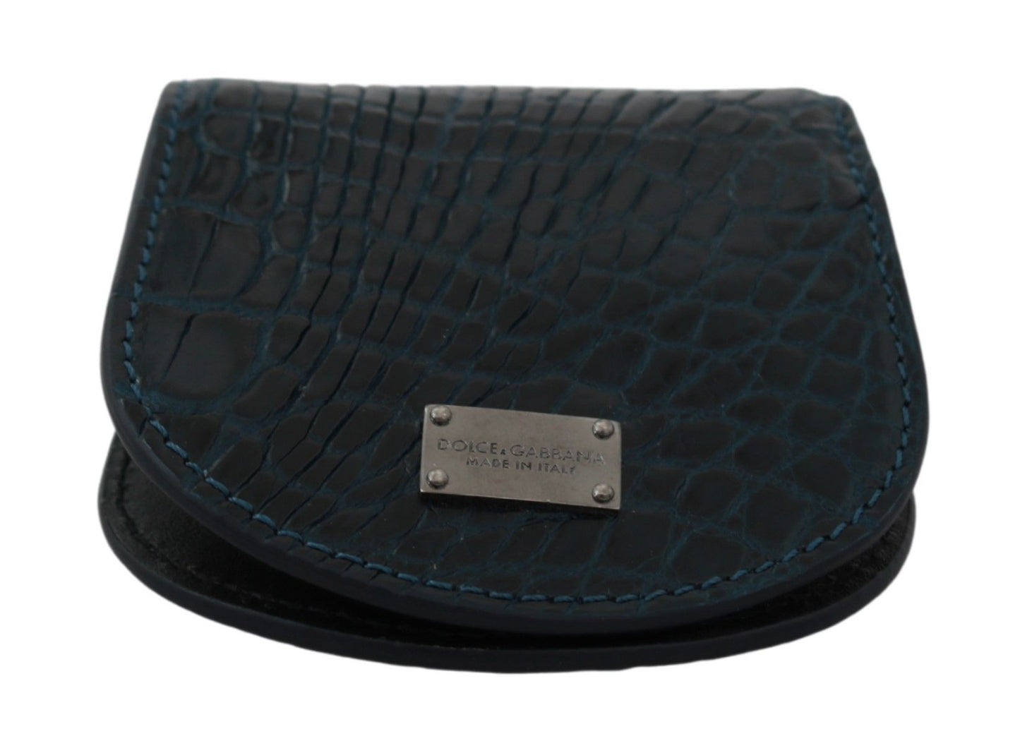Dolce & Gabbana Exquisite Dark Blue Coin Case Wallet - Sandy Store ByNet