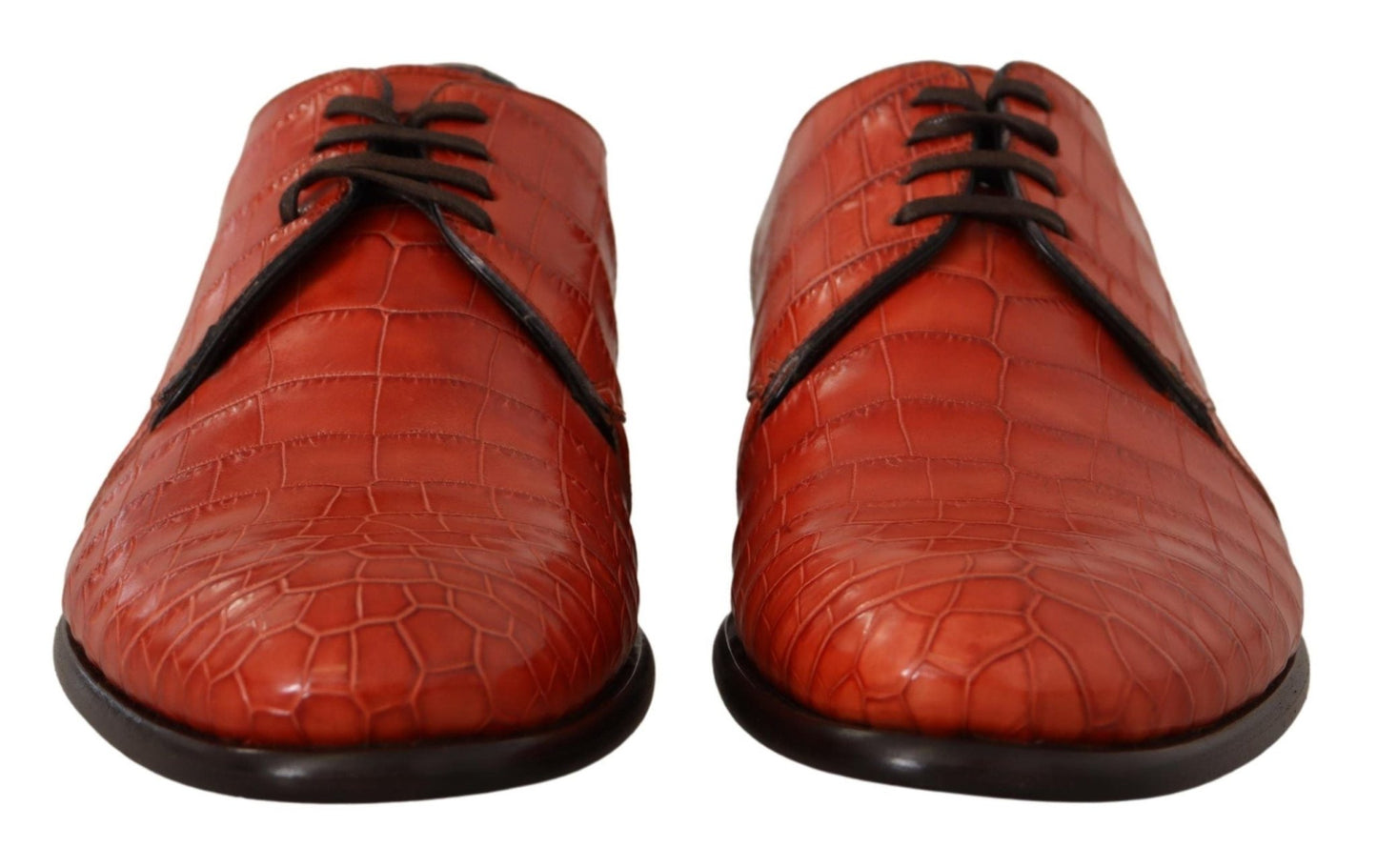 Dolce & Gabbana Exquisite Exotic Croc Leather Lace - Up Dress Shoes - Sandy Store ByNet