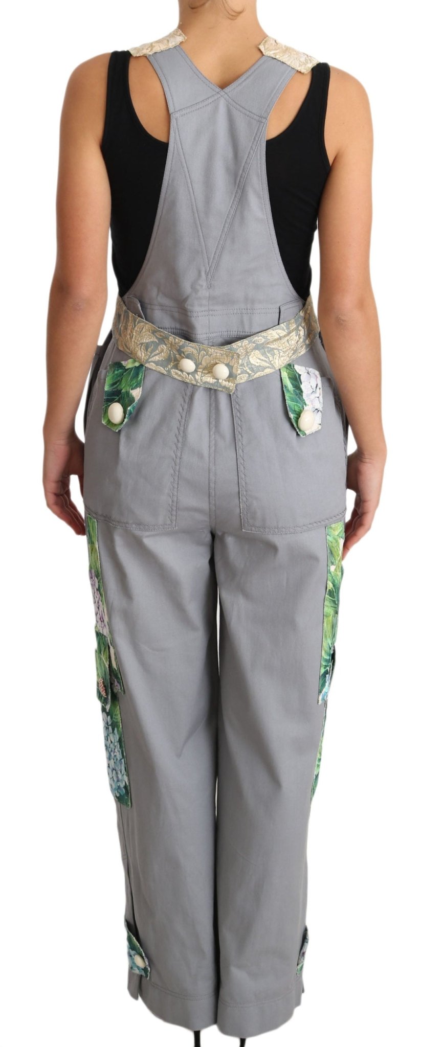 Dolce & Gabbana Exquisite Floral Embellished Denim Overalls - Sandy Store ByNet