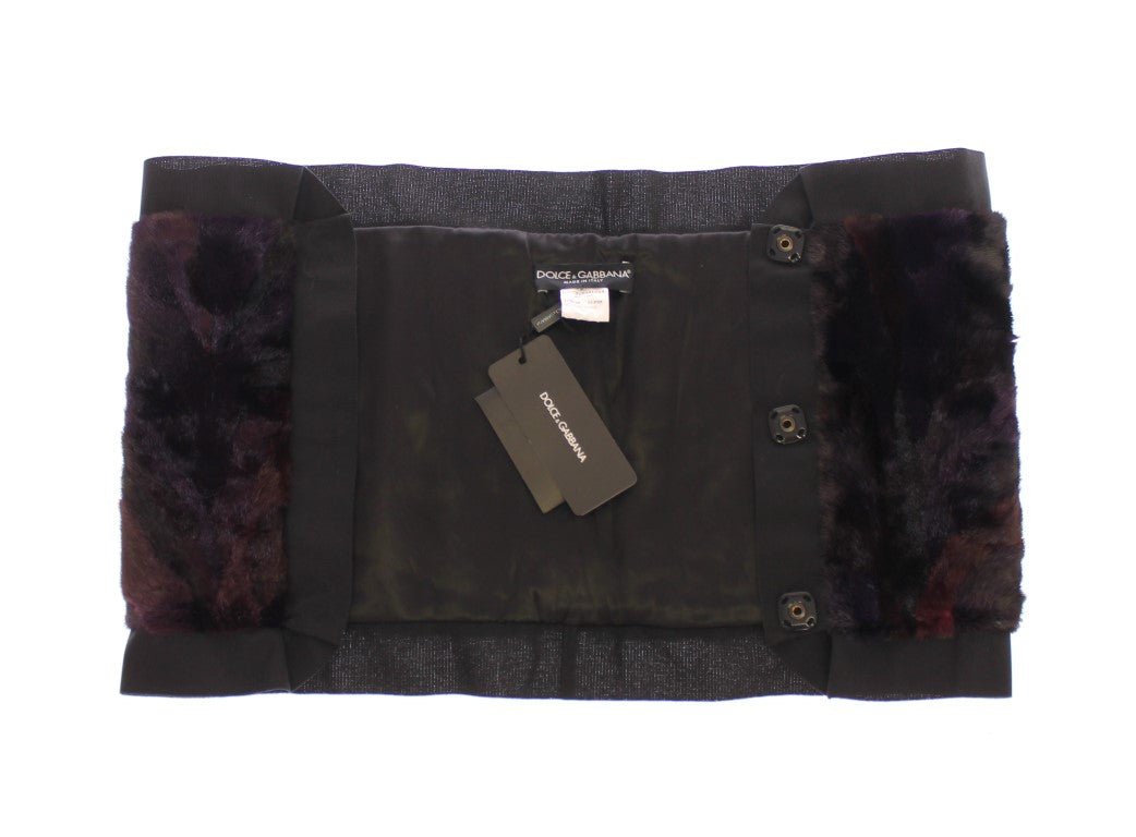 Dolce & Gabbana Exquisite Purple MINK Fur Scarf Wrap - Sandy Store ByNet
