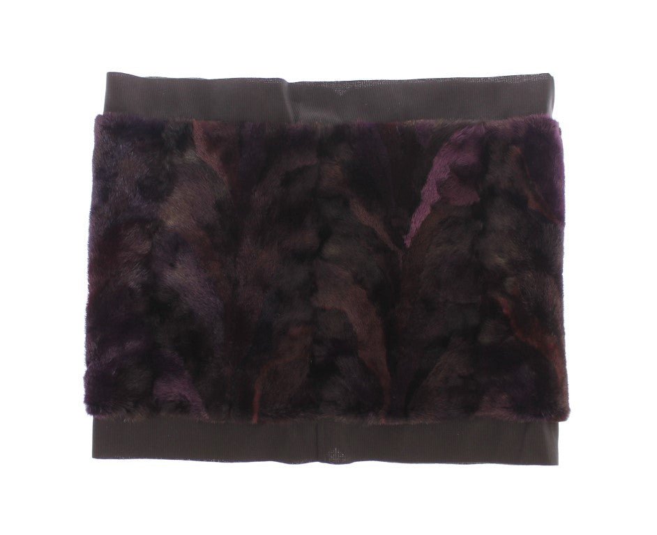 Dolce & Gabbana Exquisite Purple MINK Fur Scarf Wrap - Sandy Store ByNet