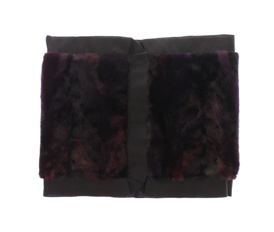 Dolce & Gabbana Exquisite Purple MINK Fur Scarf Wrap - Sandy Store ByNet