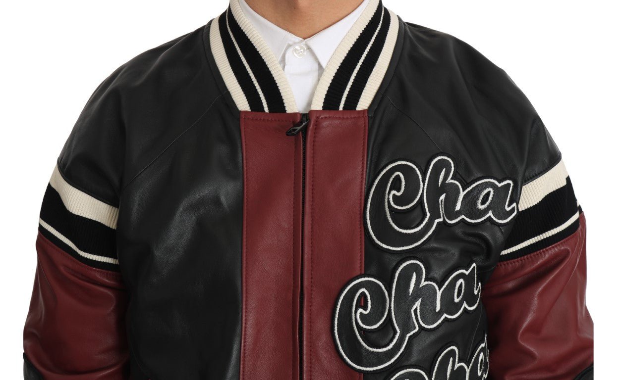 Dolce & Gabbana Exquisite Sheepskin Leather Bomber Jacket - Sandy Store ByNet