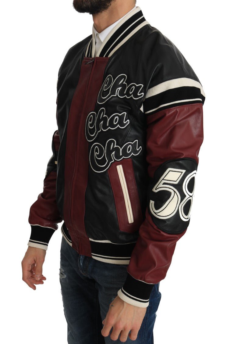 Dolce & Gabbana Exquisite Sheepskin Leather Bomber Jacket - Sandy Store ByNet
