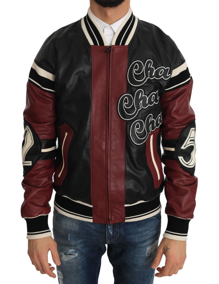 Dolce & Gabbana Exquisite Sheepskin Leather Bomber Jacket - Sandy Store ByNet