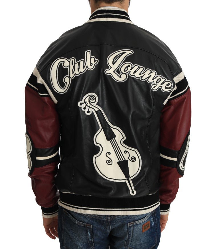 Dolce & Gabbana Exquisite Sheepskin Leather Bomber Jacket - Sandy Store ByNet