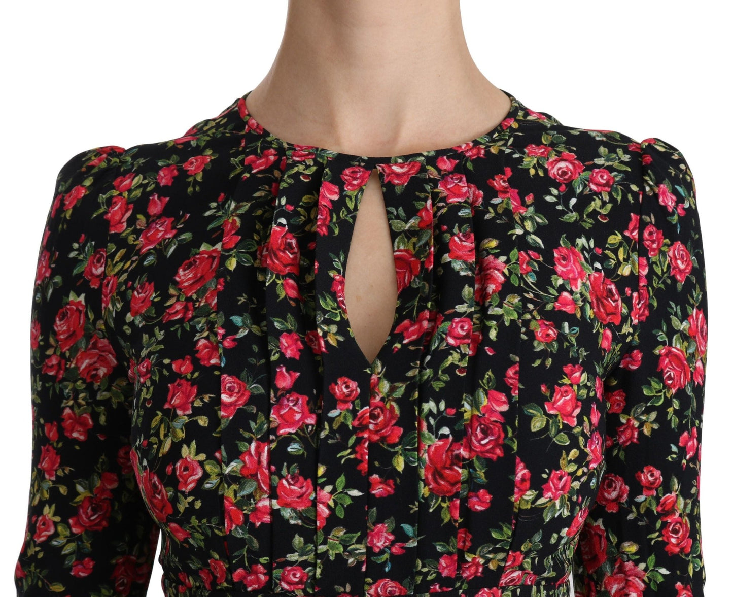 Dolce & Gabbana Floral A - Line Viscose Knee Length Dress - Sandy Store ByNet