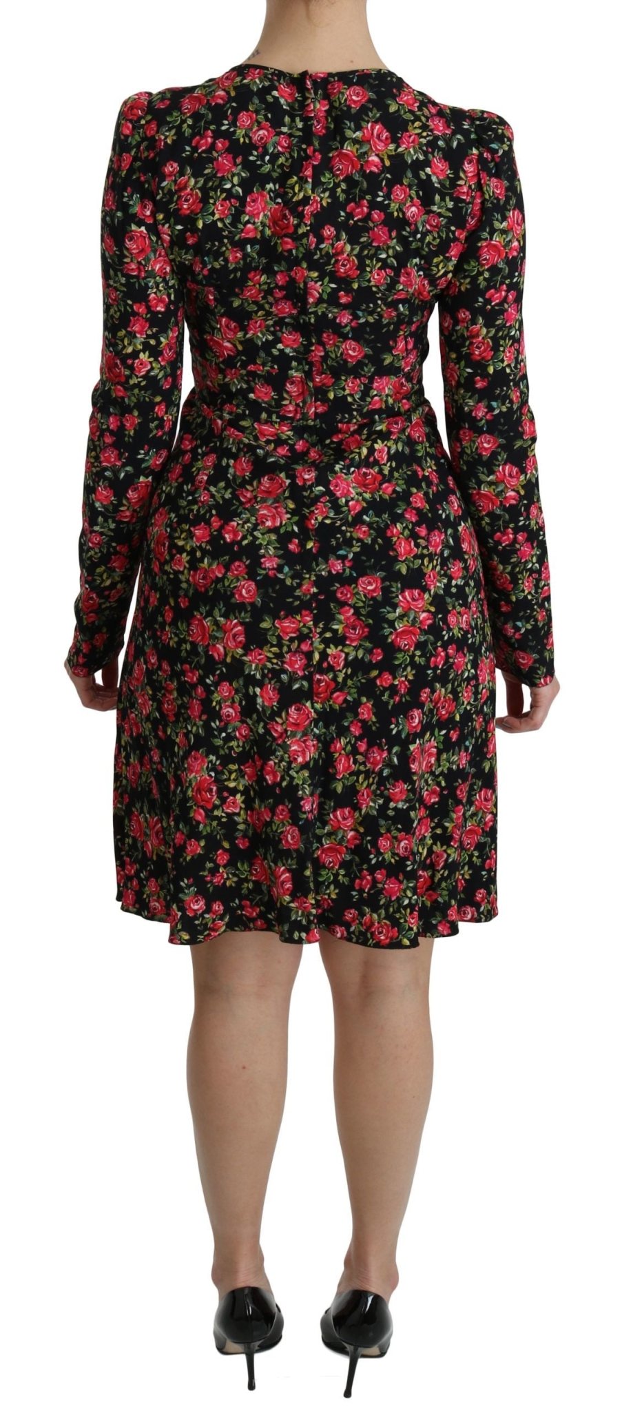 Dolce & Gabbana Floral A - Line Viscose Knee Length Dress - Sandy Store ByNet