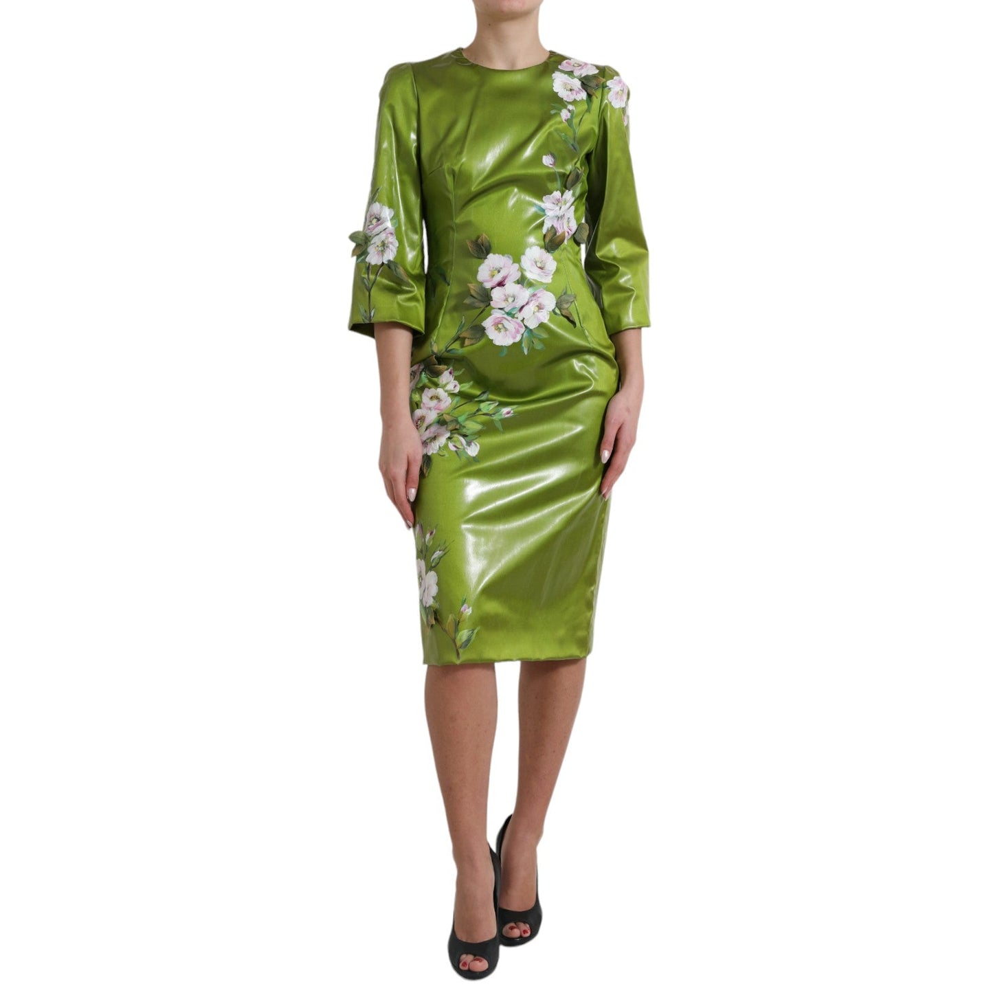 Dolce & Gabbana Floral Elegance Midi Sheath Dress - Sandy Store ByNet