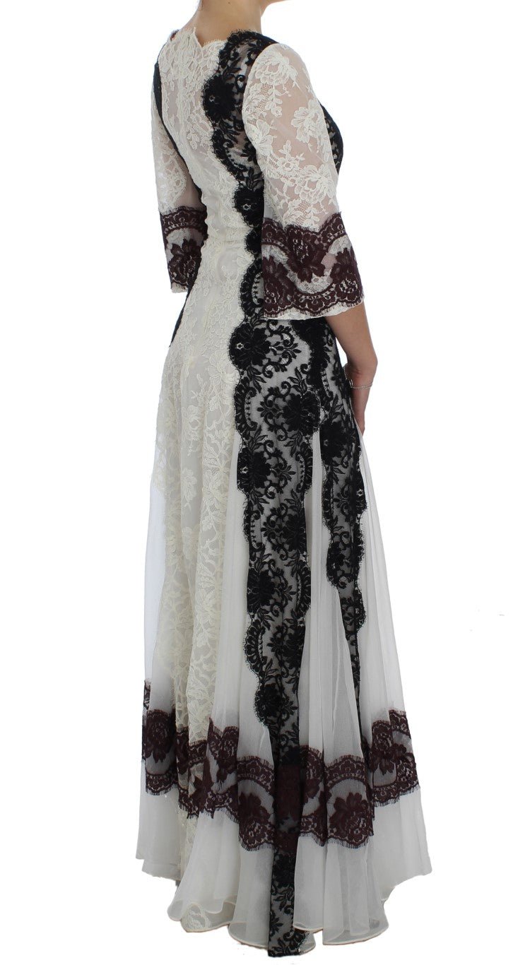 Dolce & Gabbana Floral Lace Silk Blend Maxi Dress - Sandy Store ByNet