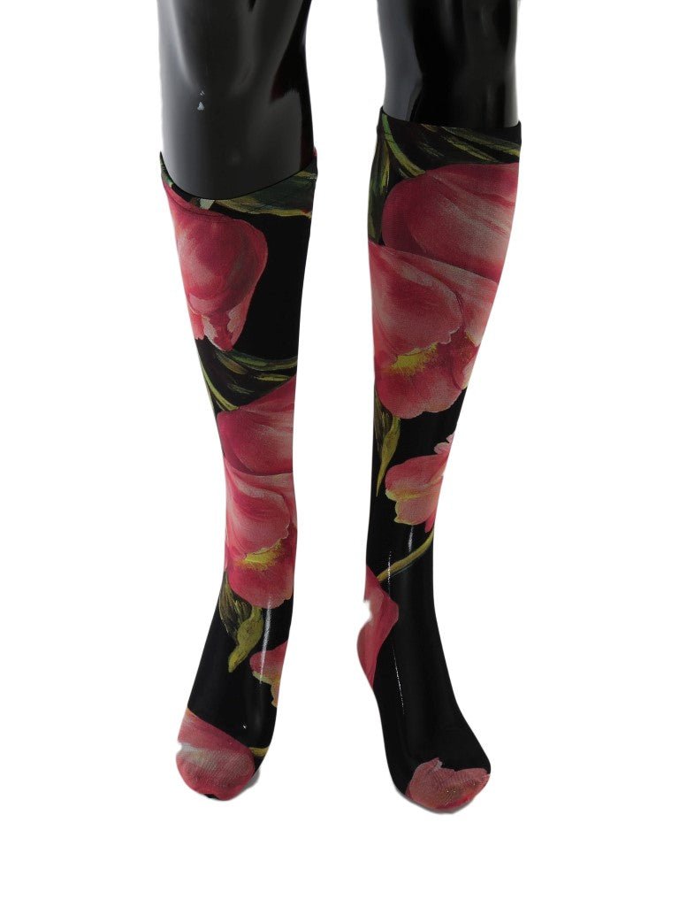 Dolce & Gabbana Floral Nylon Stretch Stockings - Sandy Store ByNet