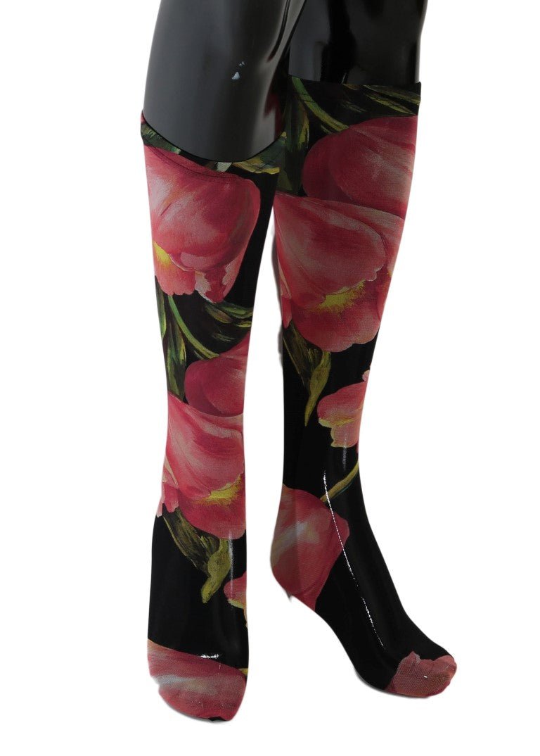 Dolce & Gabbana Floral Nylon Stretch Stockings - Sandy Store ByNet