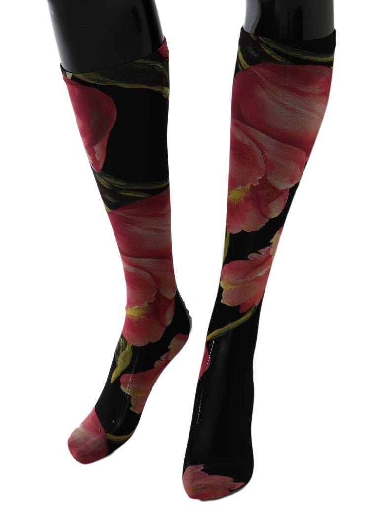 Dolce & Gabbana Floral Nylon Stretch Stockings - Sandy Store ByNet