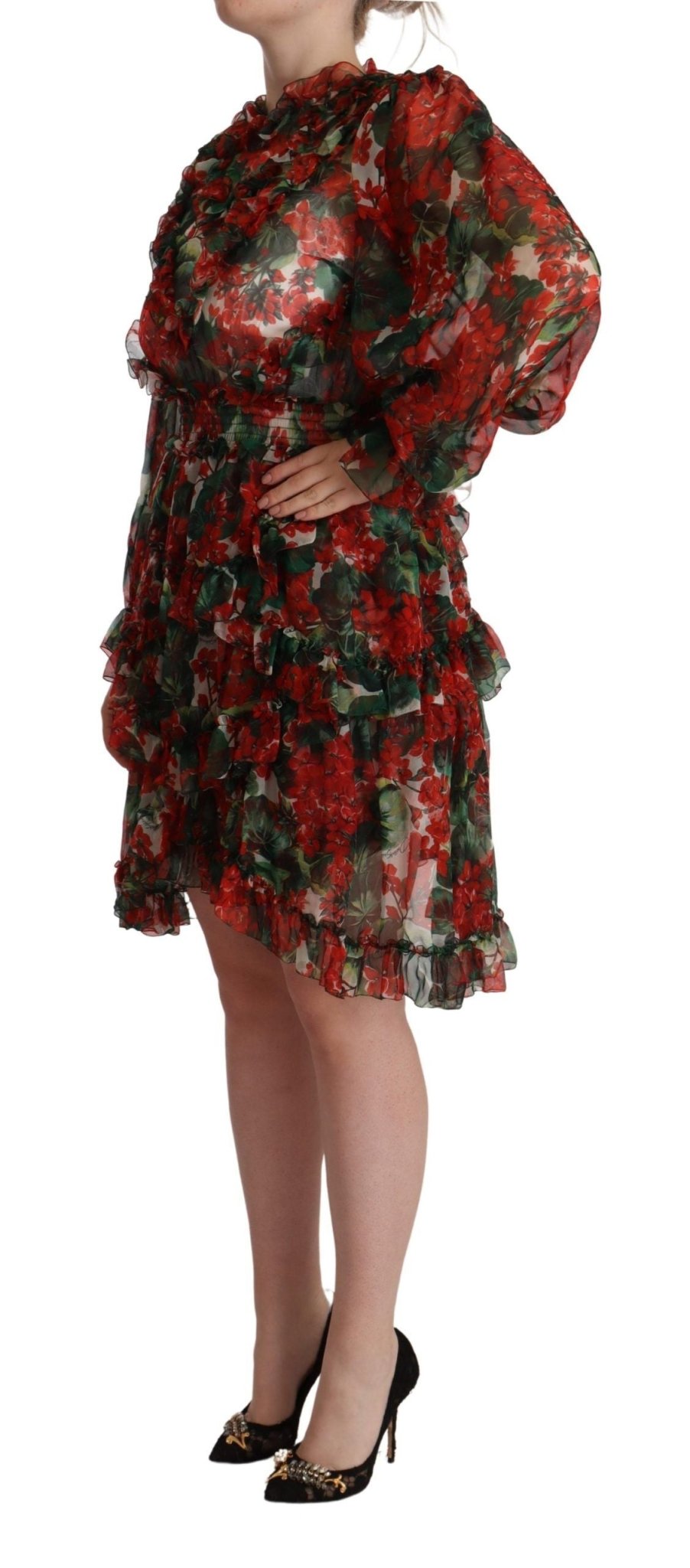 Dolce & Gabbana Floral Silk Mini Knee High Dress - Sandy Store ByNet