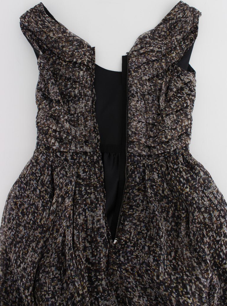 Dolce & Gabbana Glamorous Sequined Silk Full - Length Dress - Sandy Store ByNet