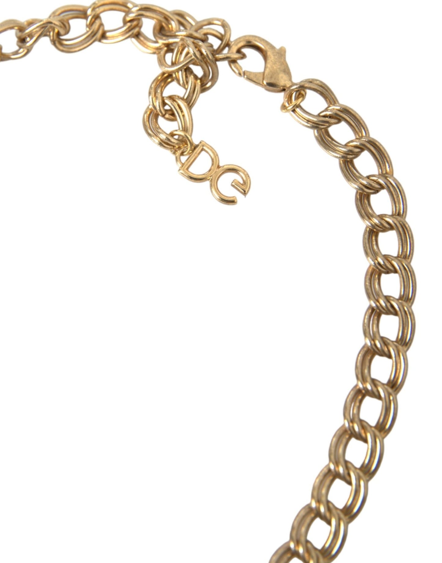 Dolce & Gabbana Gold Chain Rose Cross Strawberry Star Pendant Necklace - Sandy Store ByNet