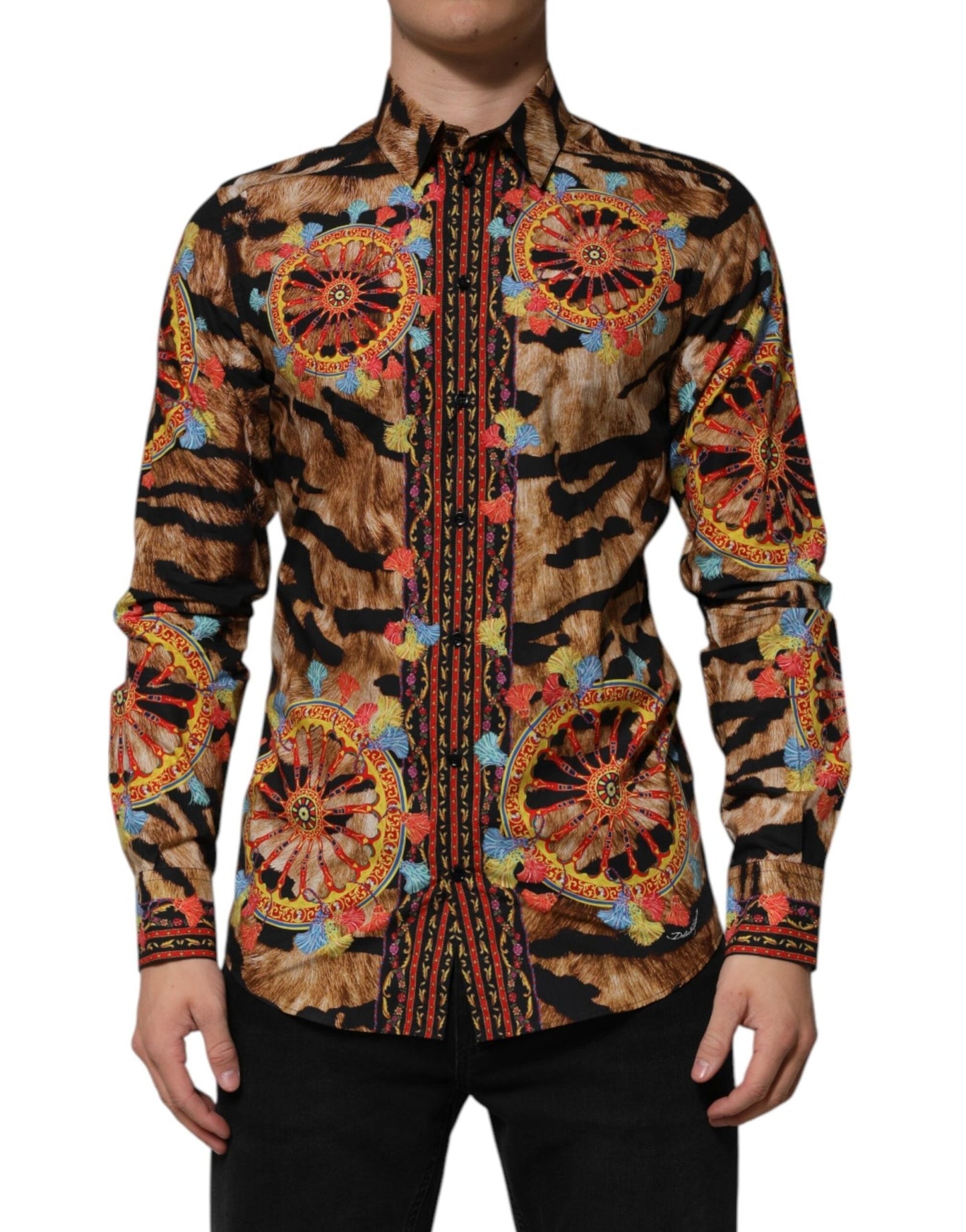 Dolce & Gabbana GOLD Cotton Tiger Carretto Long Sleeve Shirt – IT40 | M par Dolce & Gabbana | Disponible sur Sandy Store ByNet