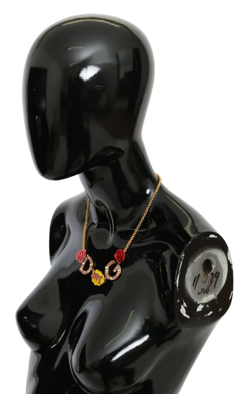 Dolce & Gabbana Gold Crystal Charm Statement Necklace - Sandy Store ByNet