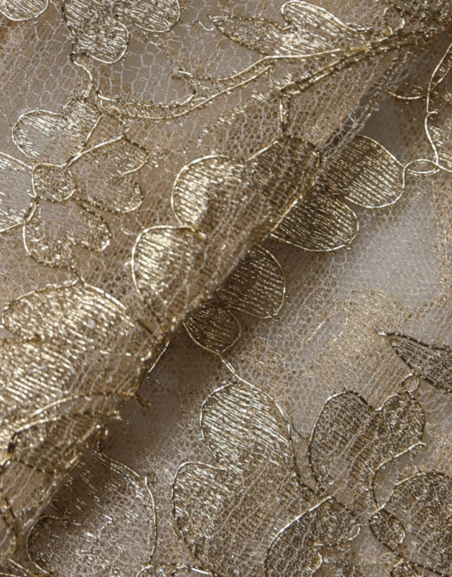 Dolce & Gabbana Gold Floral Lace A - line Sheath Mini Dress - Sandy Store ByNet