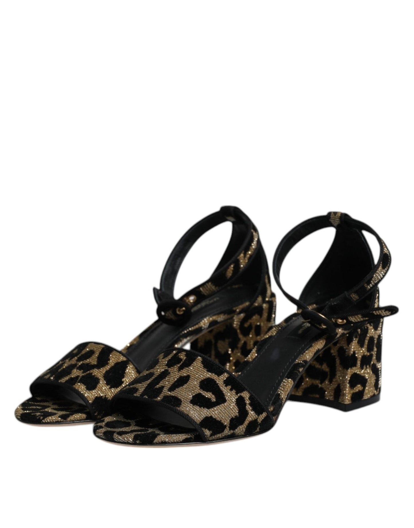 Dolce & Gabbana Gold Leopard Ankle Strap Heels Sandals Shoes – EU36.5/US6 par Dolce & Gabbana | Disponible sur Sandy Store ByNet