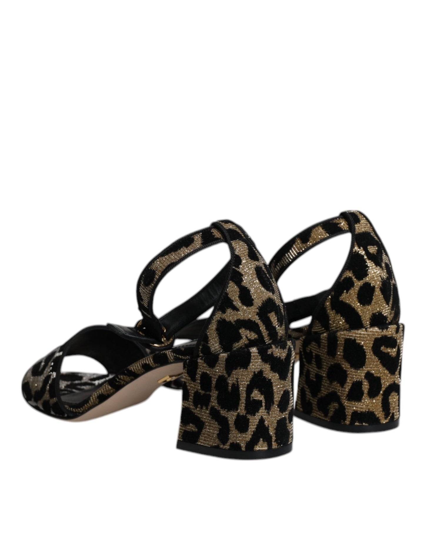 Dolce & Gabbana Gold Leopard Ankle Strap Heels Sandals Shoes – EU36.5/US6 par Dolce & Gabbana | Disponible sur Sandy Store ByNet