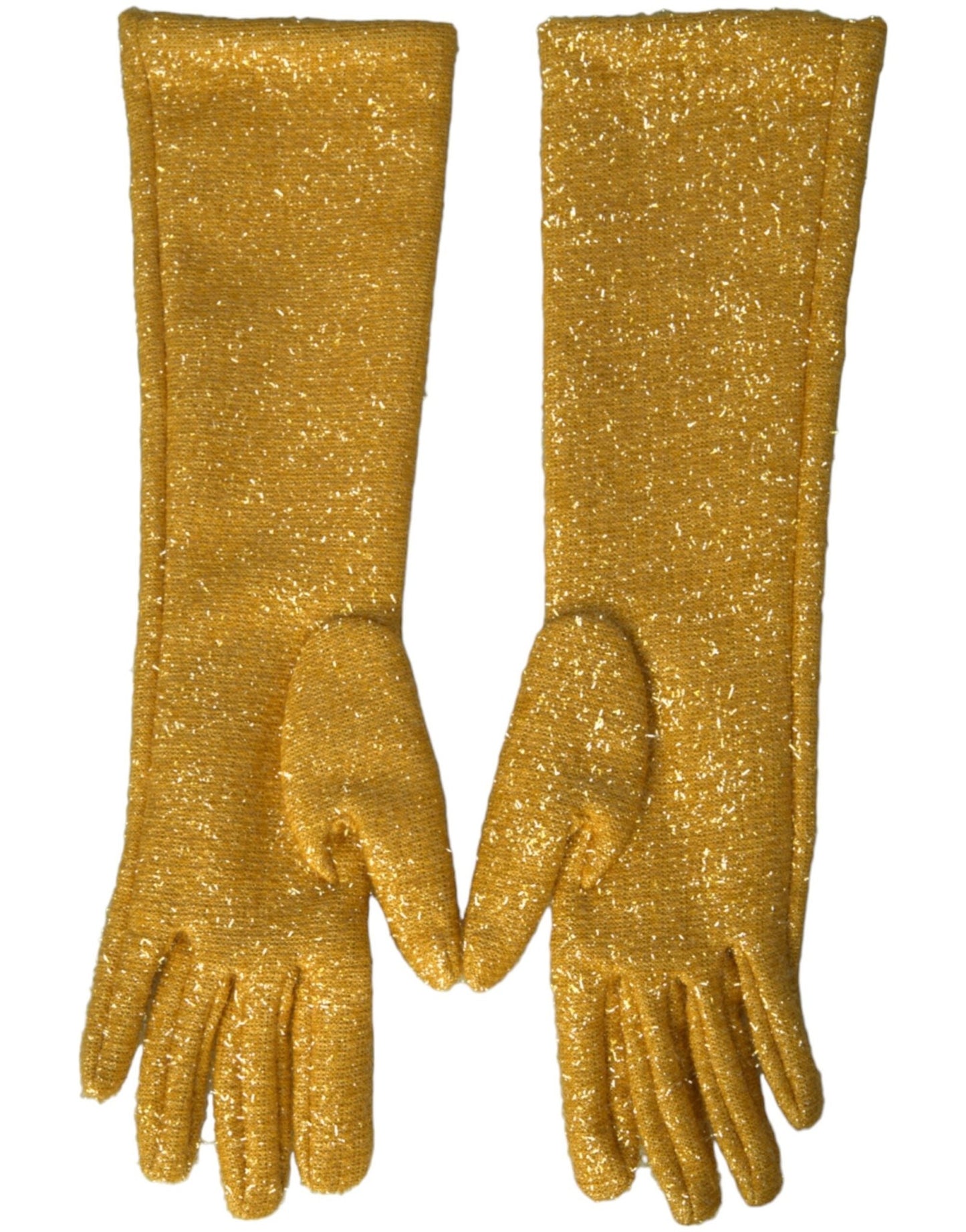 Dolce & Gabbana Gold Lurex Fantasia Mid Arm Length Gloves - Sandy Store ByNet