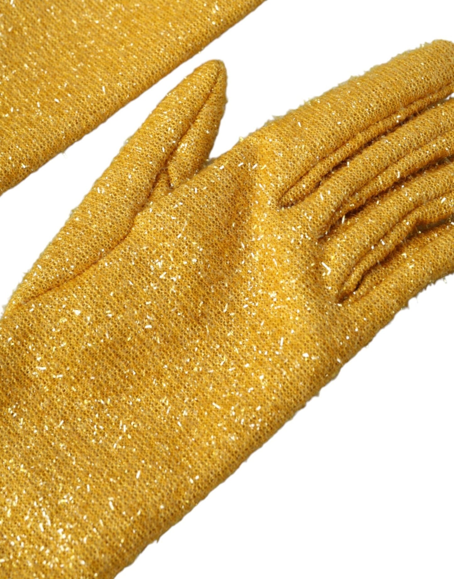 Dolce & Gabbana Gold Lurex Fantasia Mid Arm Length Gloves - Sandy Store ByNet
