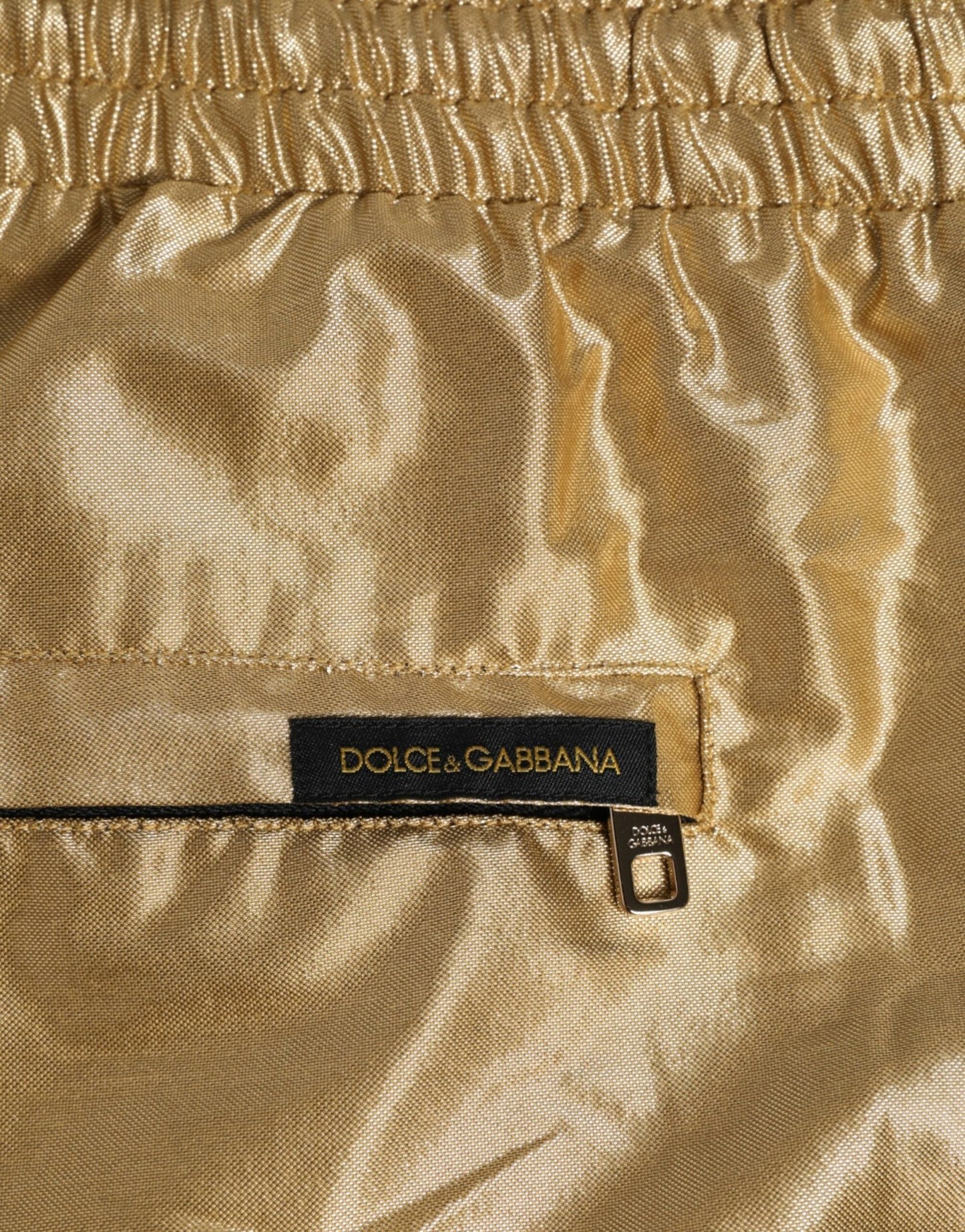Dolce & Gabbana Gold Metallic Beachwear Men Boxer Short Swimwear – IT3 | XS par Dolce & Gabbana | Disponible sur Sandy Store ByNet