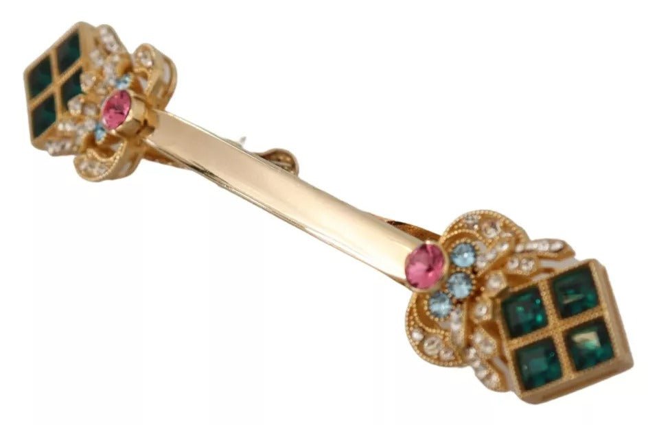 Dolce & Gabbana Gold Plated 925 Sterling Silver Crystal Collar Stop Brooch – par Dolce & Gabbana | Disponible sur Sandy Store ByNet