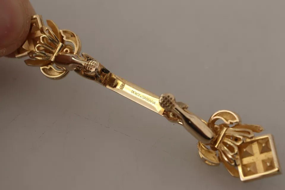 Dolce & Gabbana Gold Plated 925 Sterling Silver Crystal Collar Stop Brooch – par Dolce & Gabbana | Disponible sur Sandy Store ByNet