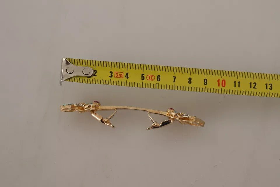 Dolce & Gabbana Gold Plated 925 Sterling Silver Crystal Collar Stop Brooch – par Dolce & Gabbana | Disponible sur Sandy Store ByNet