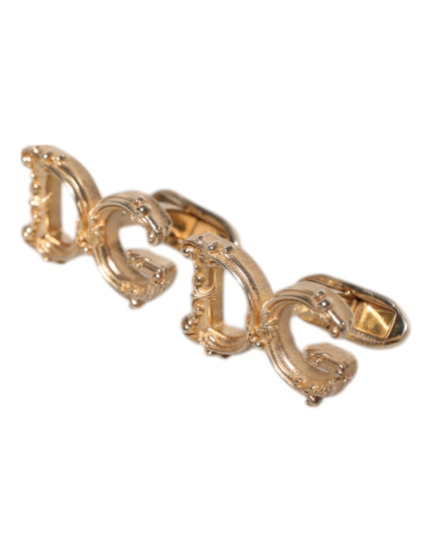 Dolce & Gabbana Gold Tone 925 Sterling Silver DG Logo Cufflink - Sandy Store ByNet