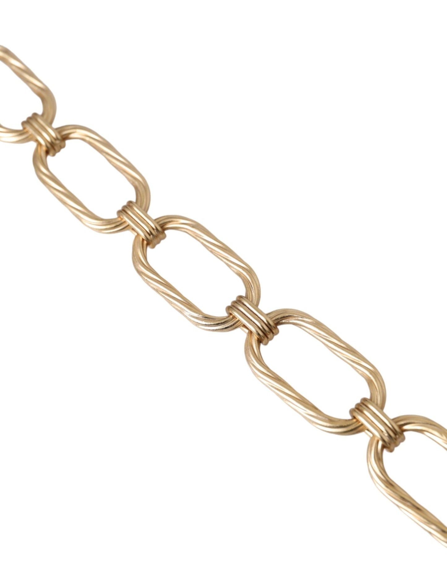 Dolce & Gabbana Gold Tone Brass Large Link Chain Jewelry Necklace - Sandy Store ByNet