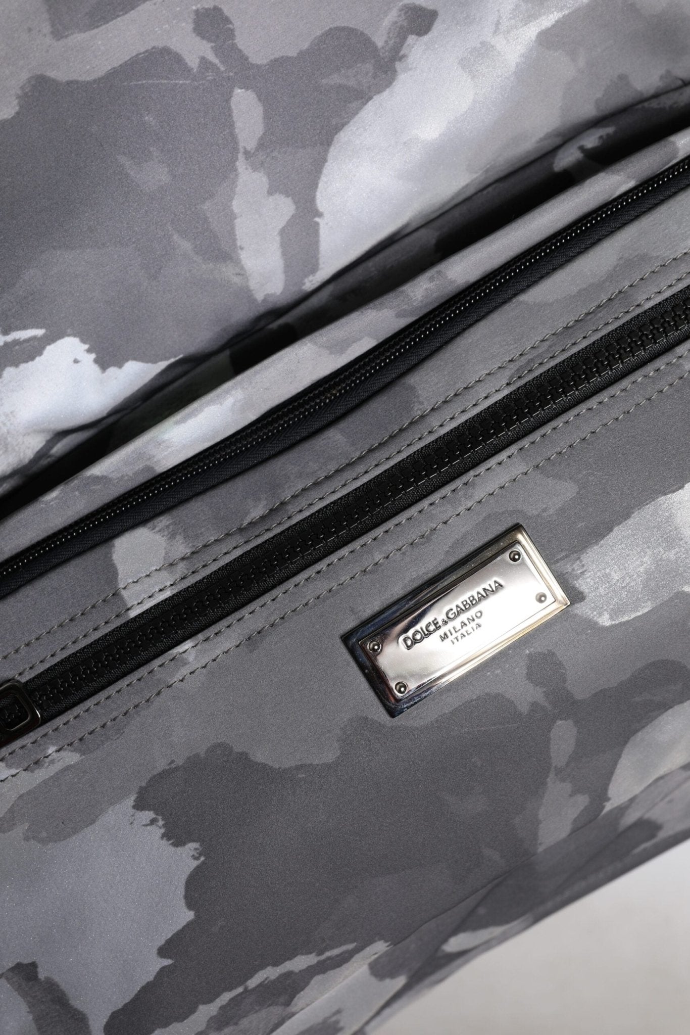 Dolce & Gabbana Gray Camo Cotton Multiple Compartments Tote Bag - Sandy Store ByNet