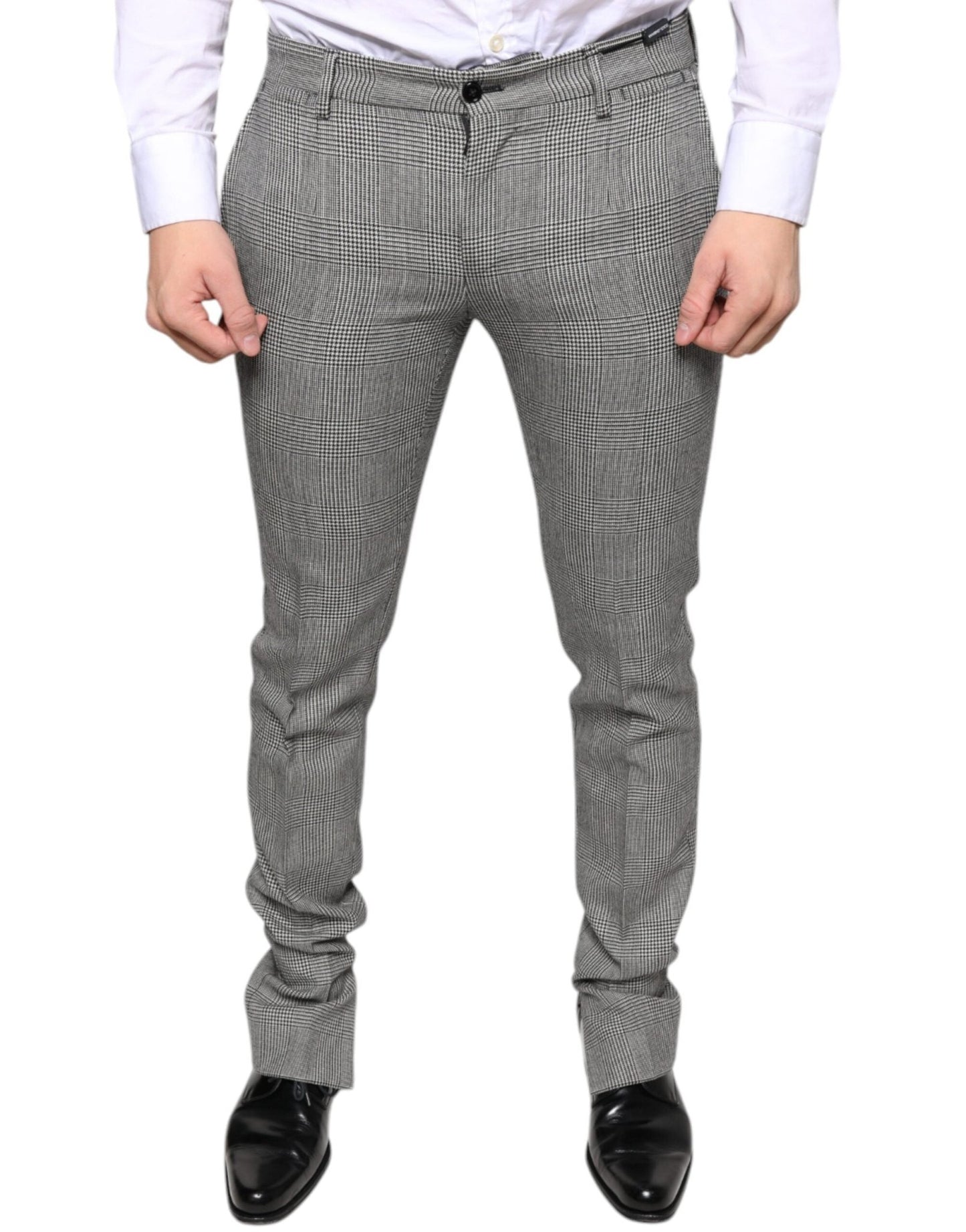 Dolce & Gabbana Gray Check Tartan Wool Skinny Pants – IT48 | M par Dolce & Gabbana | Disponible sur Sandy Store ByNet