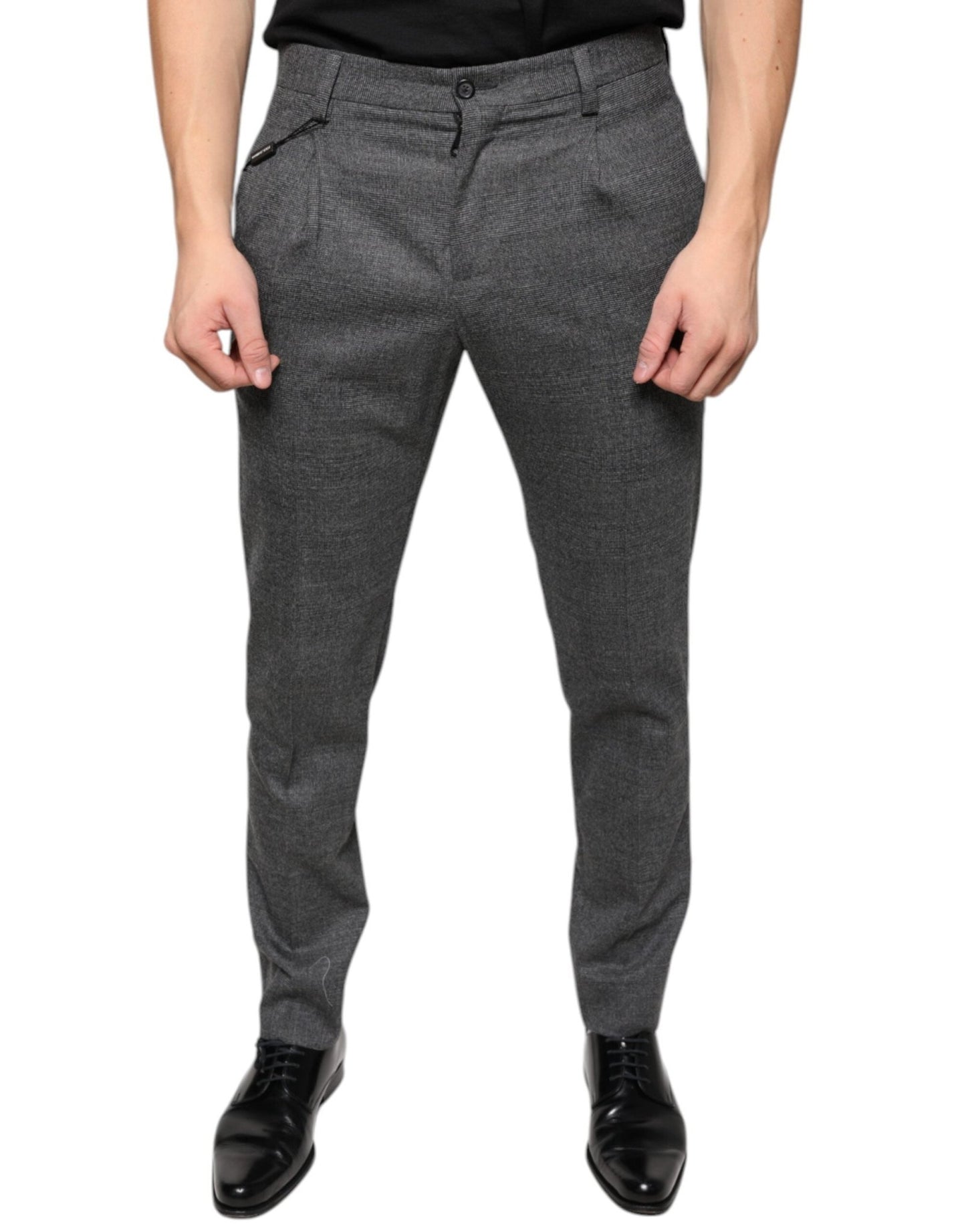 Dolce & Gabbana Gray Check Tartan Wool Skinny Pants – IT44 | XS par Dolce & Gabbana | Disponible sur Sandy Store ByNet