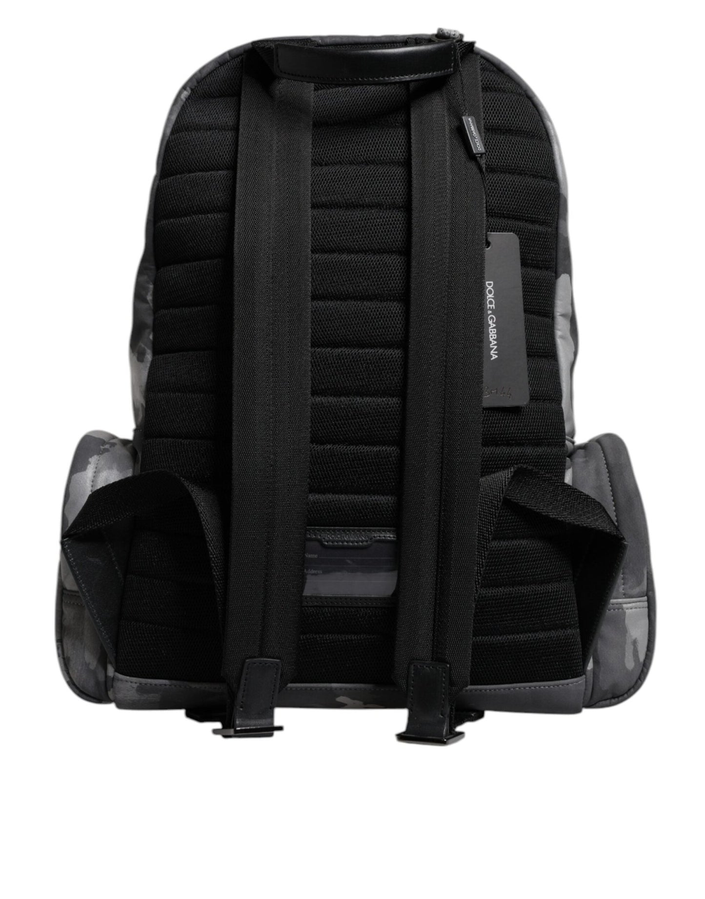 Dolce & Gabbana Gray Cotton Camouflage Logo Plaque Backpack Bag - Sandy Store ByNet