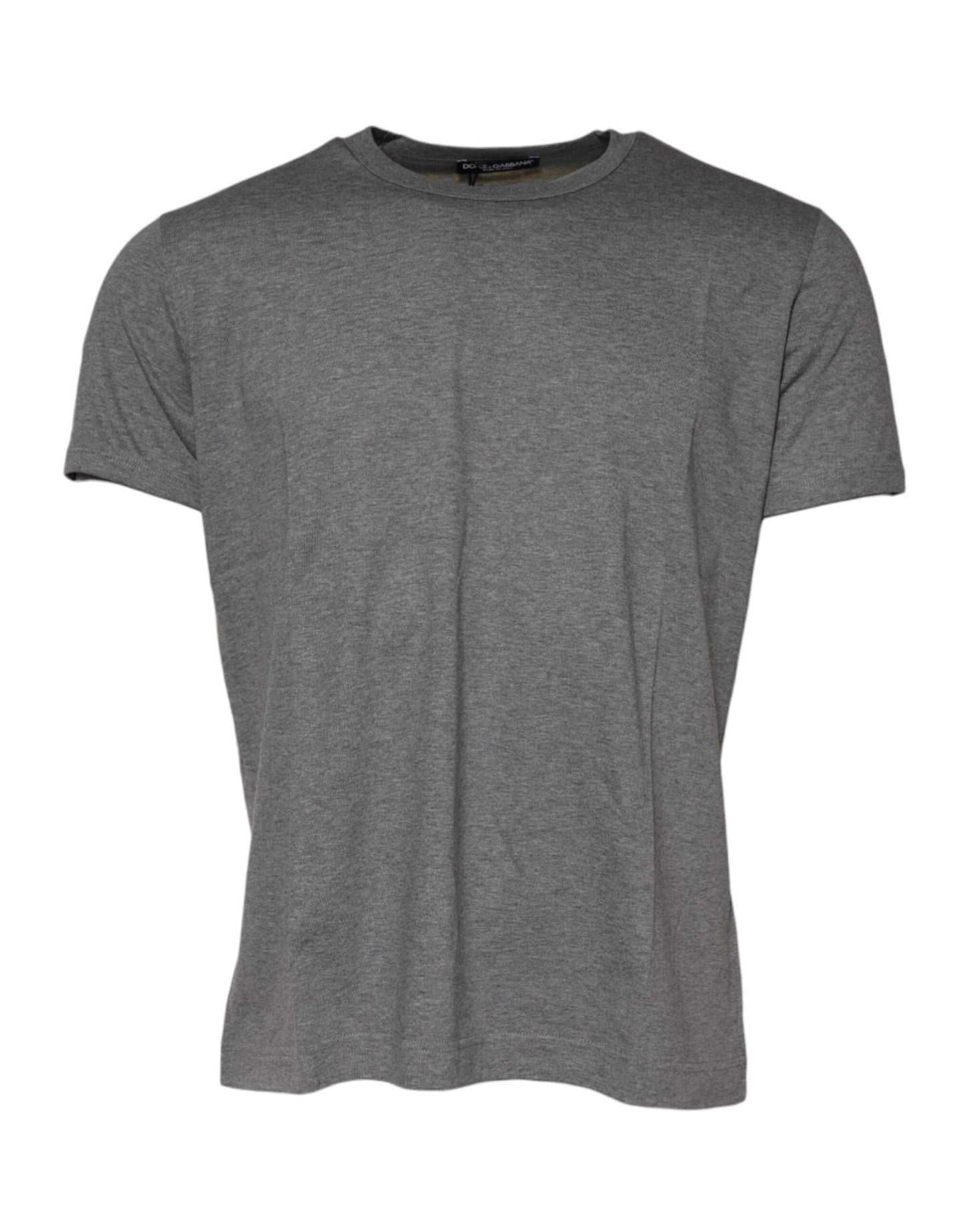 Dolce & Gabbana Gray Cotton Crew Neck Short Sleeves T-shirt – IT48 | M par Dolce & Gabbana | Disponible sur Sandy Store ByNet