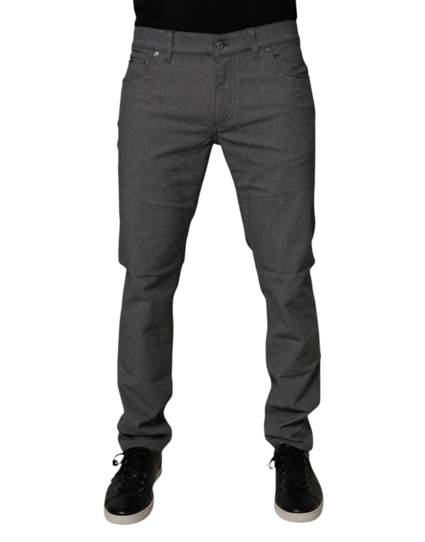Dolce & Gabbana Gray Cotton Stretch Skinny Denim Jeans – IT52 | XL par Dolce & Gabbana | Disponible sur Sandy Store ByNet