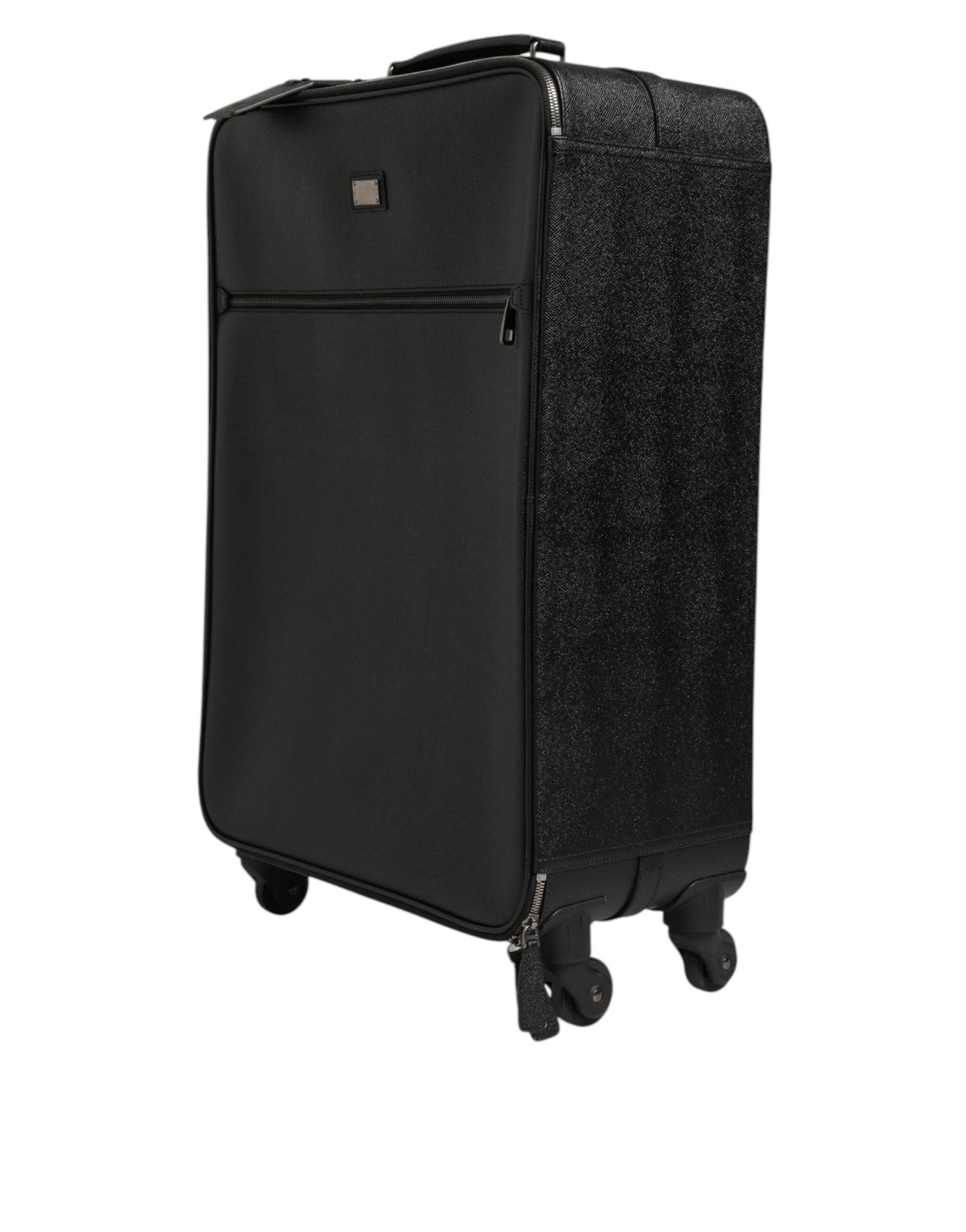 Dolce & Gabbana Gray Leather Logo Plaque Trolley Travel Wheel Men Suitcase Bag – par Dolce & Gabbana | Disponible sur Sandy Store ByNet