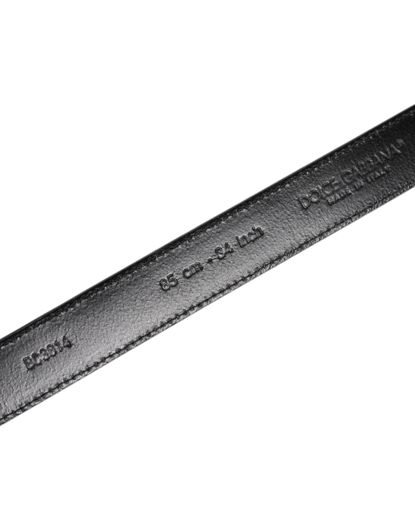 Dolce & Gabbana Gray Leather Silver Tone Metal Buckle Belt - Sandy Store ByNet