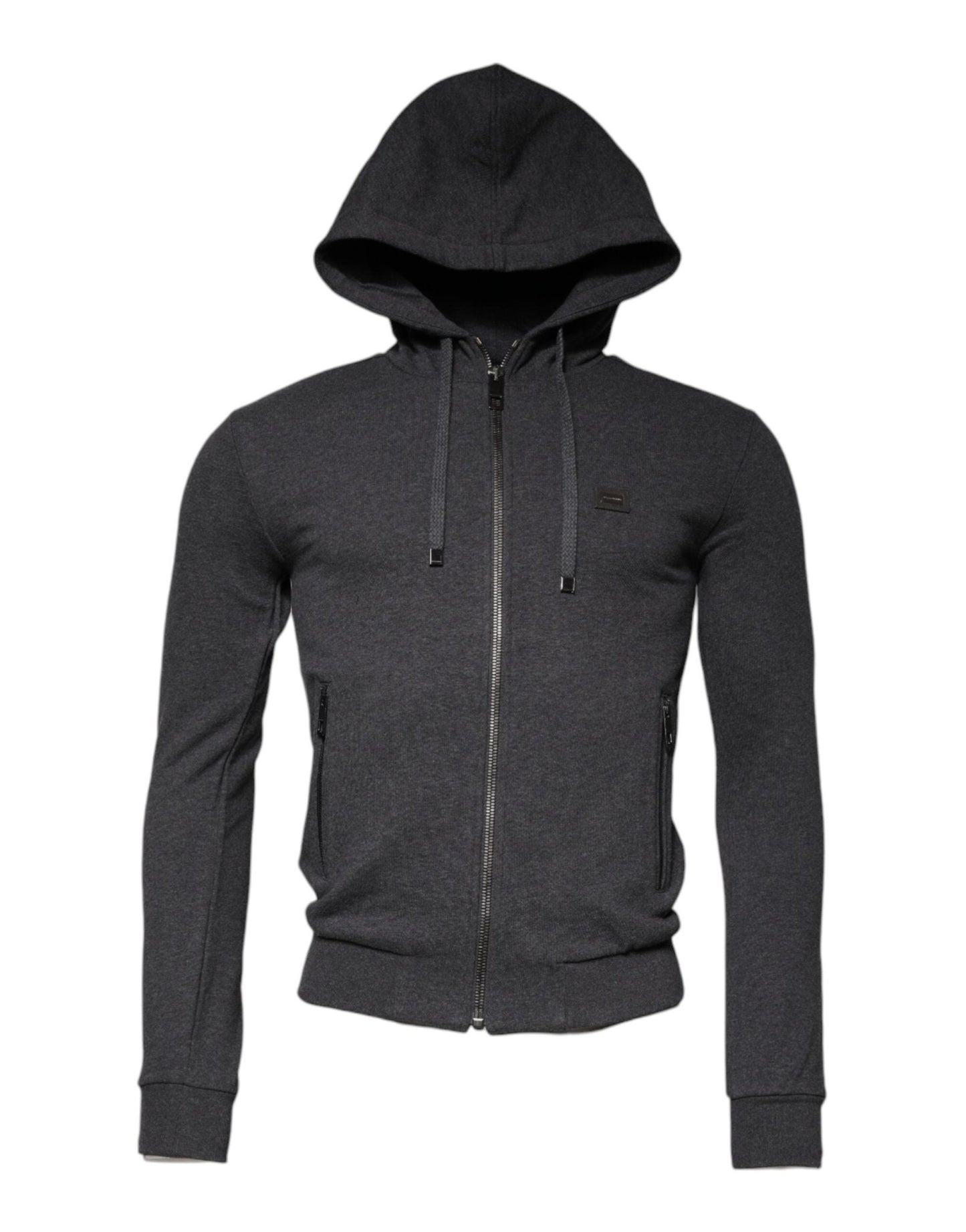 Dolce & Gabbana Gray Logo Full Zip Hooded Sweatshirt Sweater – IT46 | S par Dolce & Gabbana | Disponible sur Sandy Store ByNet