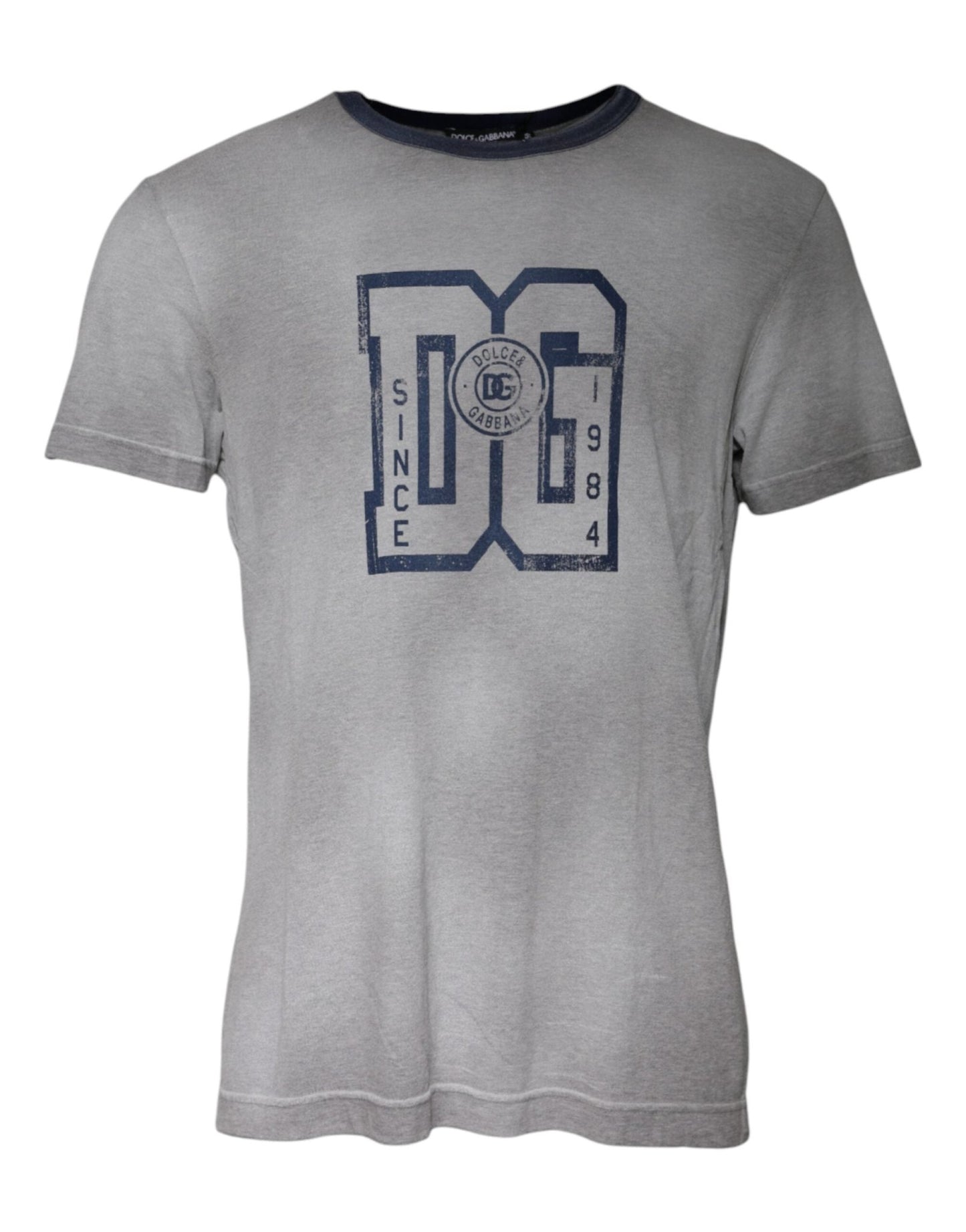 Dolce & Gabbana Gray Logo Print Cotton Crew Neck T-shirt – IT50 | L par Dolce & Gabbana | Disponible sur Sandy Store ByNet