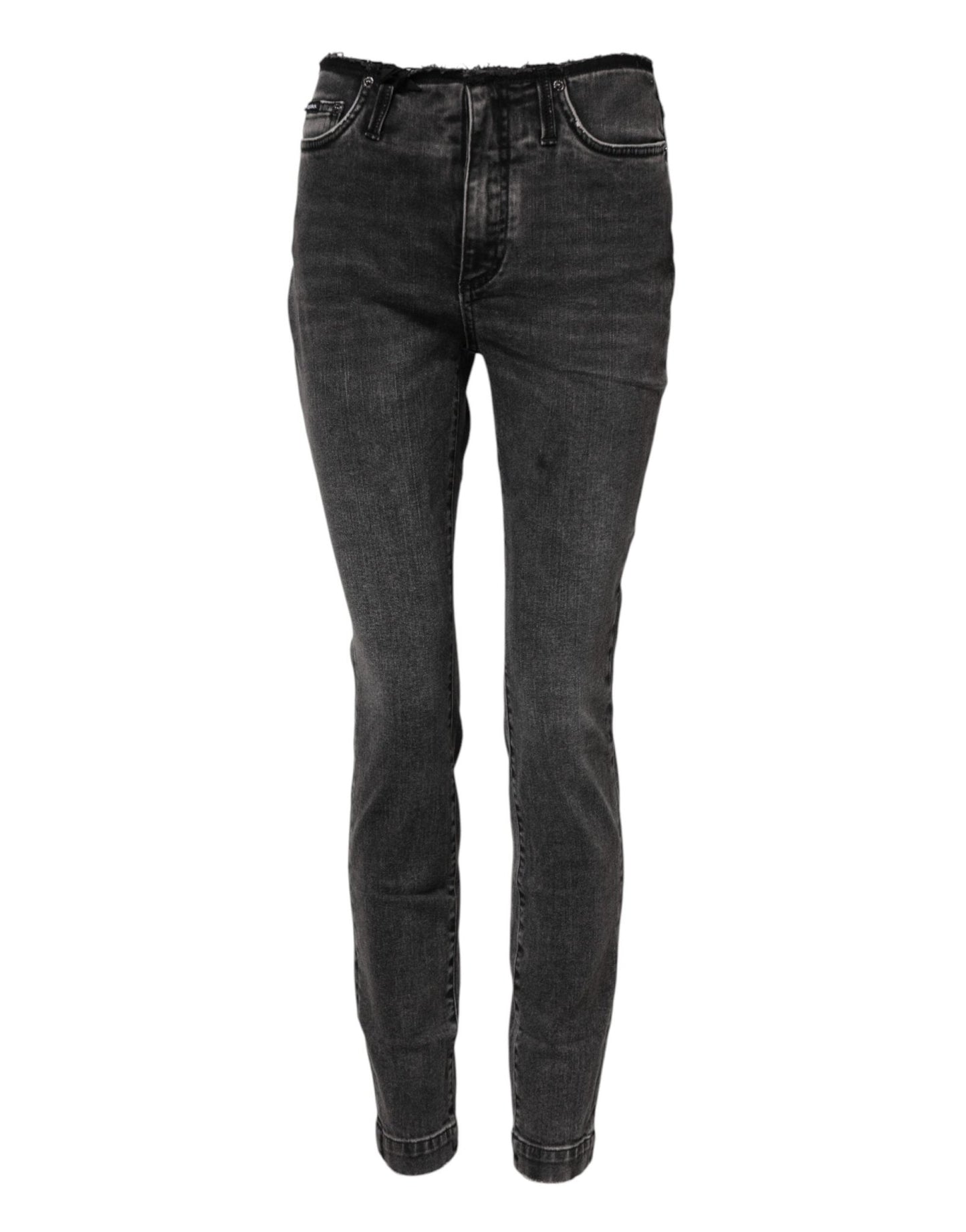 Dolce & Gabbana Gray Skinny Cotton Mid Waisted Denim Jeans – IT40|S par Dolce & Gabbana | Disponible sur Sandy Store ByNet