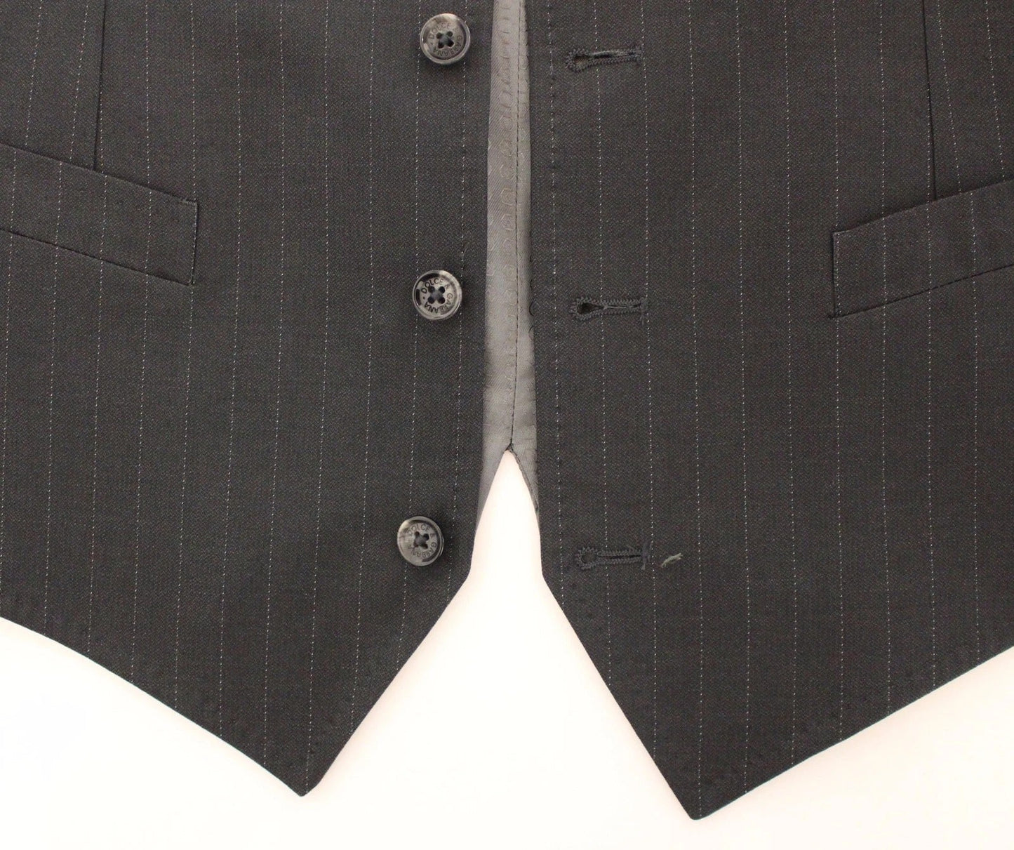 Dolce & Gabbana Gray Striped Formal Dress Gilet Vest – IT46 | S par Dolce & Gabbana | Disponible sur Sandy Store ByNet