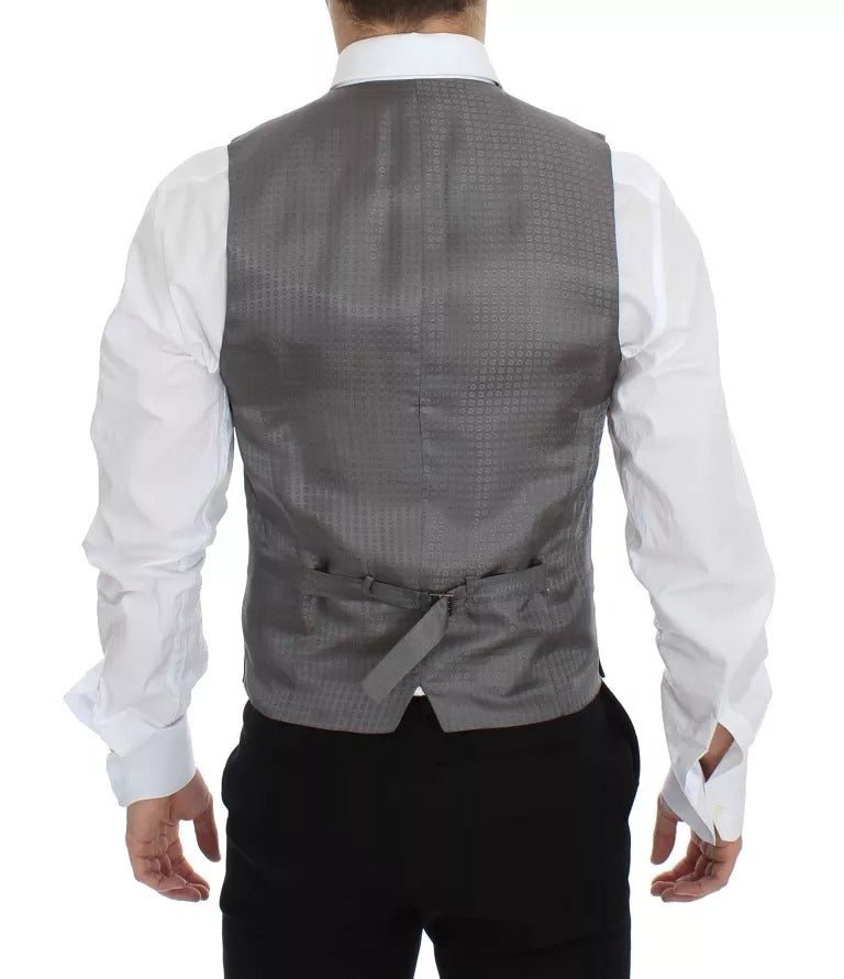 Dolce & Gabbana Gray Striped Formal Dress Gilet Vest – IT46 | S par Dolce & Gabbana | Disponible sur Sandy Store ByNet