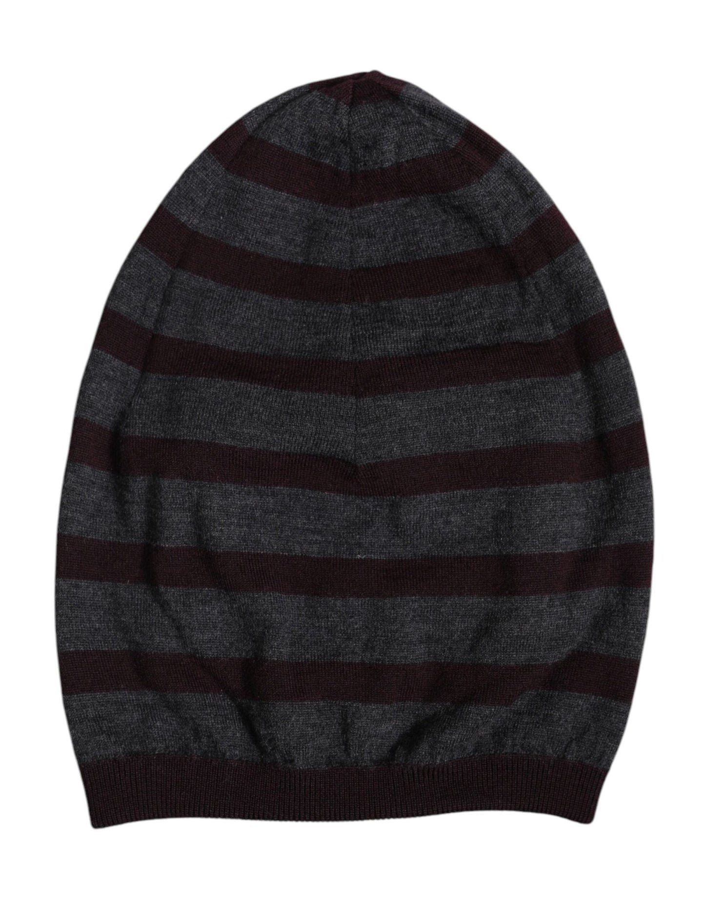 Dolce & Gabbana Gray Striped Wool Knitted Winter Beanie Hat – par Dolce & Gabbana | Disponible sur Sandy Store ByNet