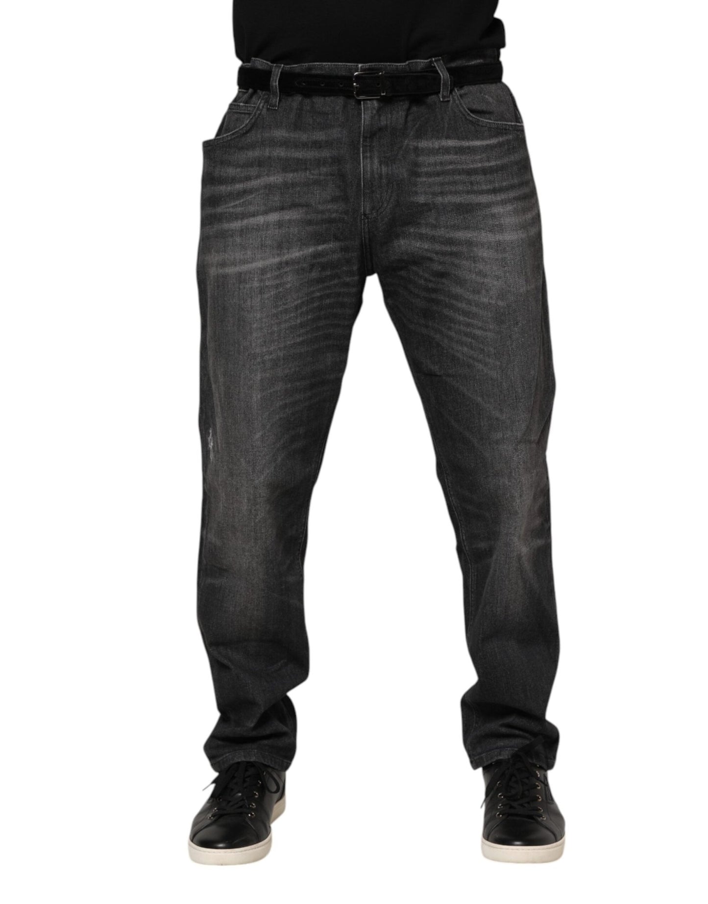 Dolce & Gabbana Gray Washed Cotton Loose Denim Jeans – IT54 | XL par Dolce & Gabbana | Disponible sur Sandy Store ByNet