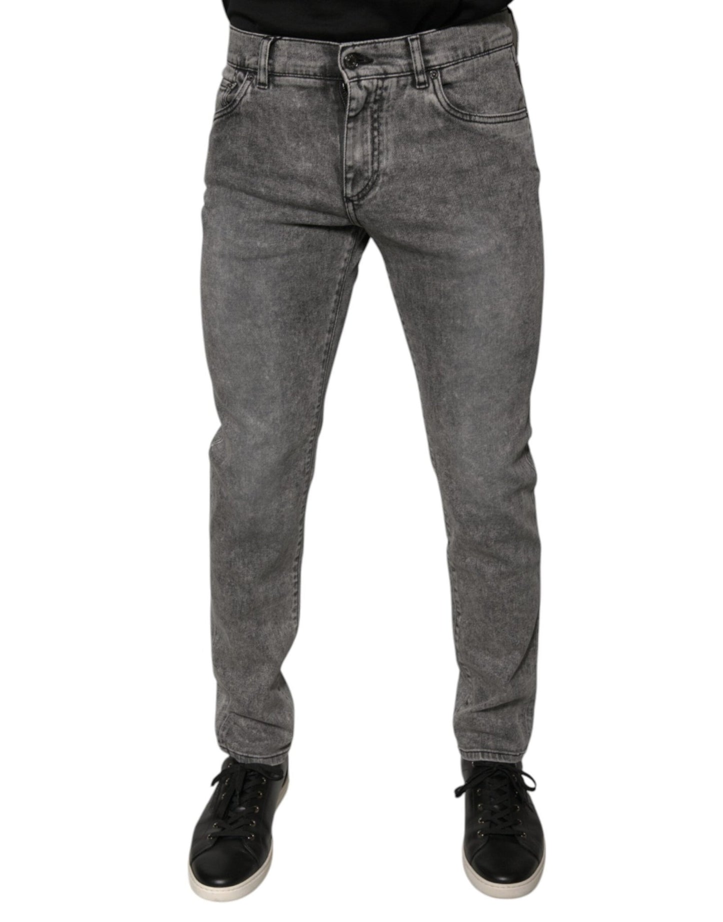 Dolce & Gabbana Gray Washed Cotton Skinny Denim Jeans – IT48 | M par Dolce & Gabbana | Disponible sur Sandy Store ByNet